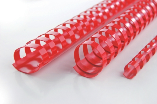 Spira plastic GBC 21 inele, 10mm A4, rosu, 100 buc./set Spira plastic GBC 21 inele, 10mm A4, rosu, 100 buc./set