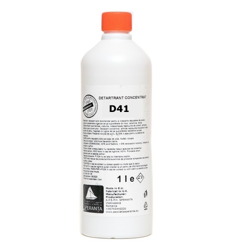 Detartrant concentrat D41 neparfumat 1000ml [1 LITRU]