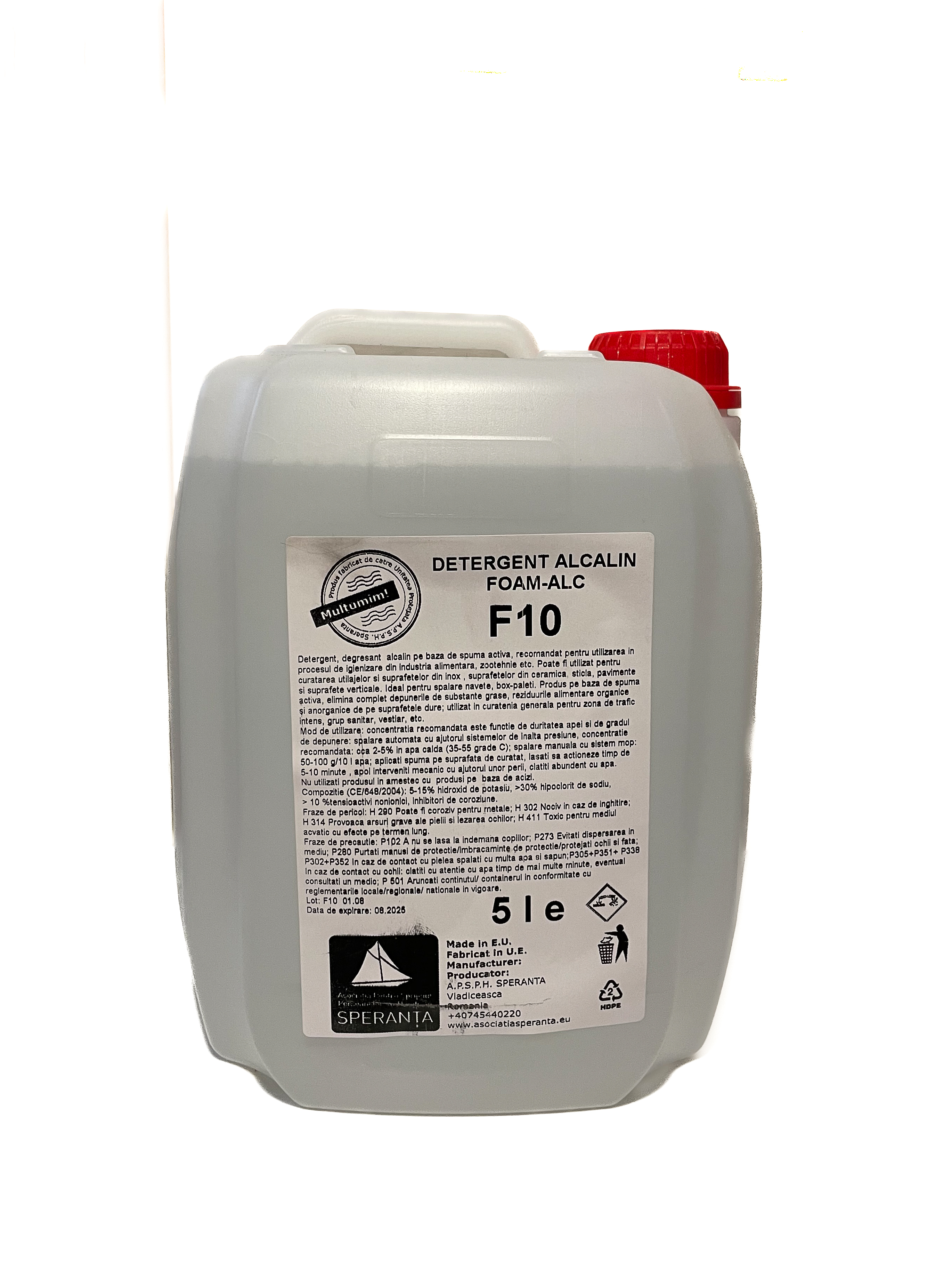 Detergent profesional alcalin igienizant Clor Activ FOAM-ALC F10 5000ml [5 LITRI]