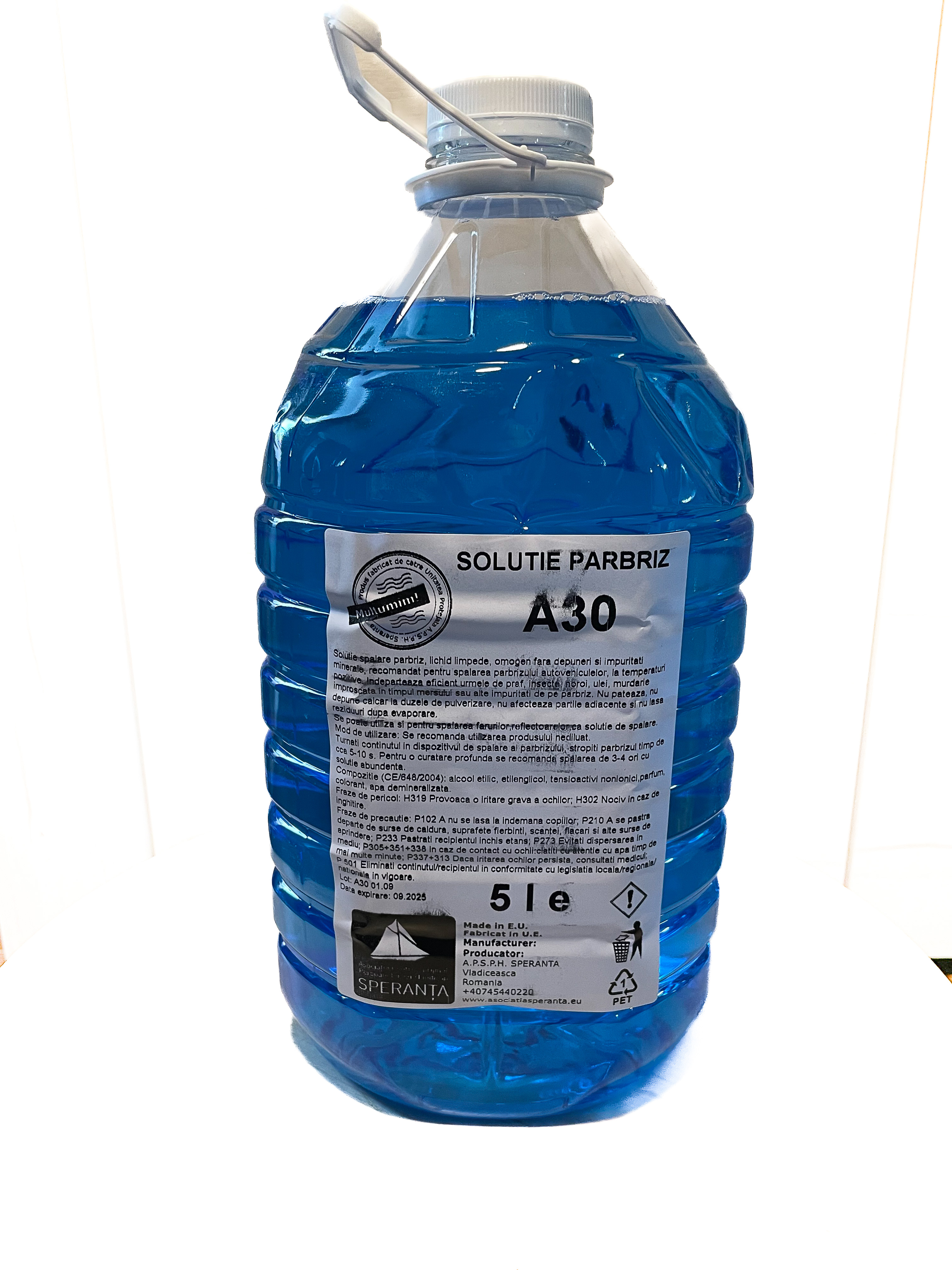 Solutie auto curatare Parbriz Vara Estival A30 PET cu maner 5000ml [5 LITRI]