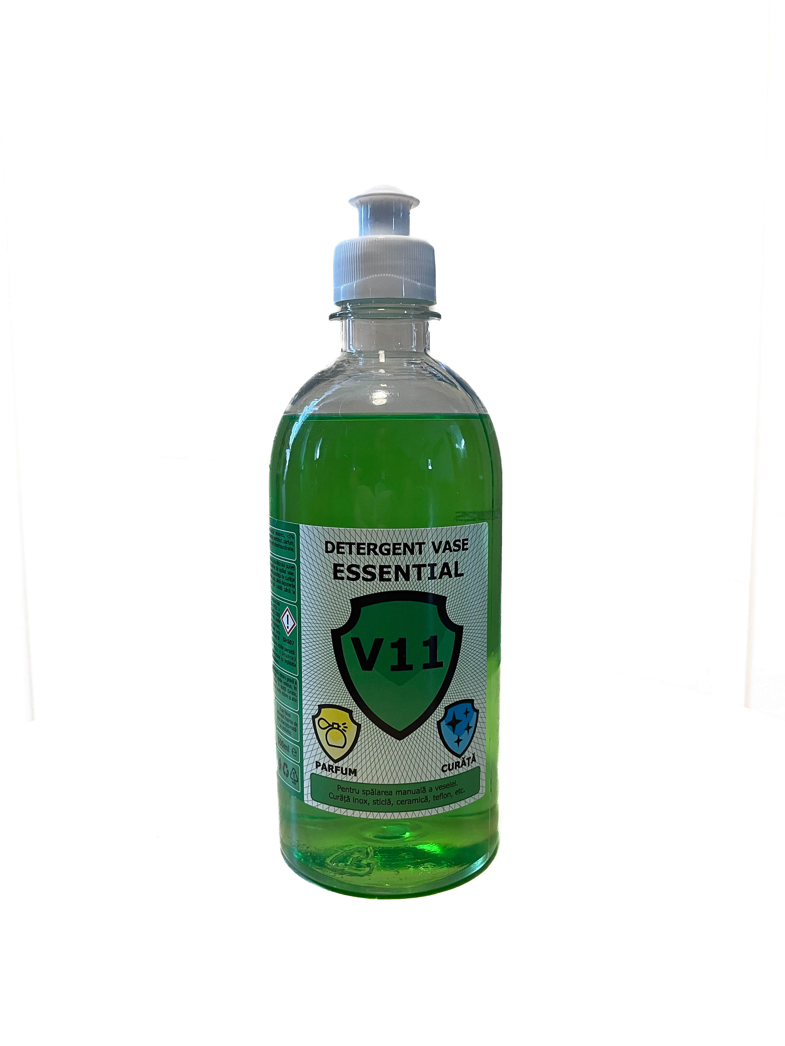 Detergent vase manual V11 Essential Green Apple cu push-pull 500ml