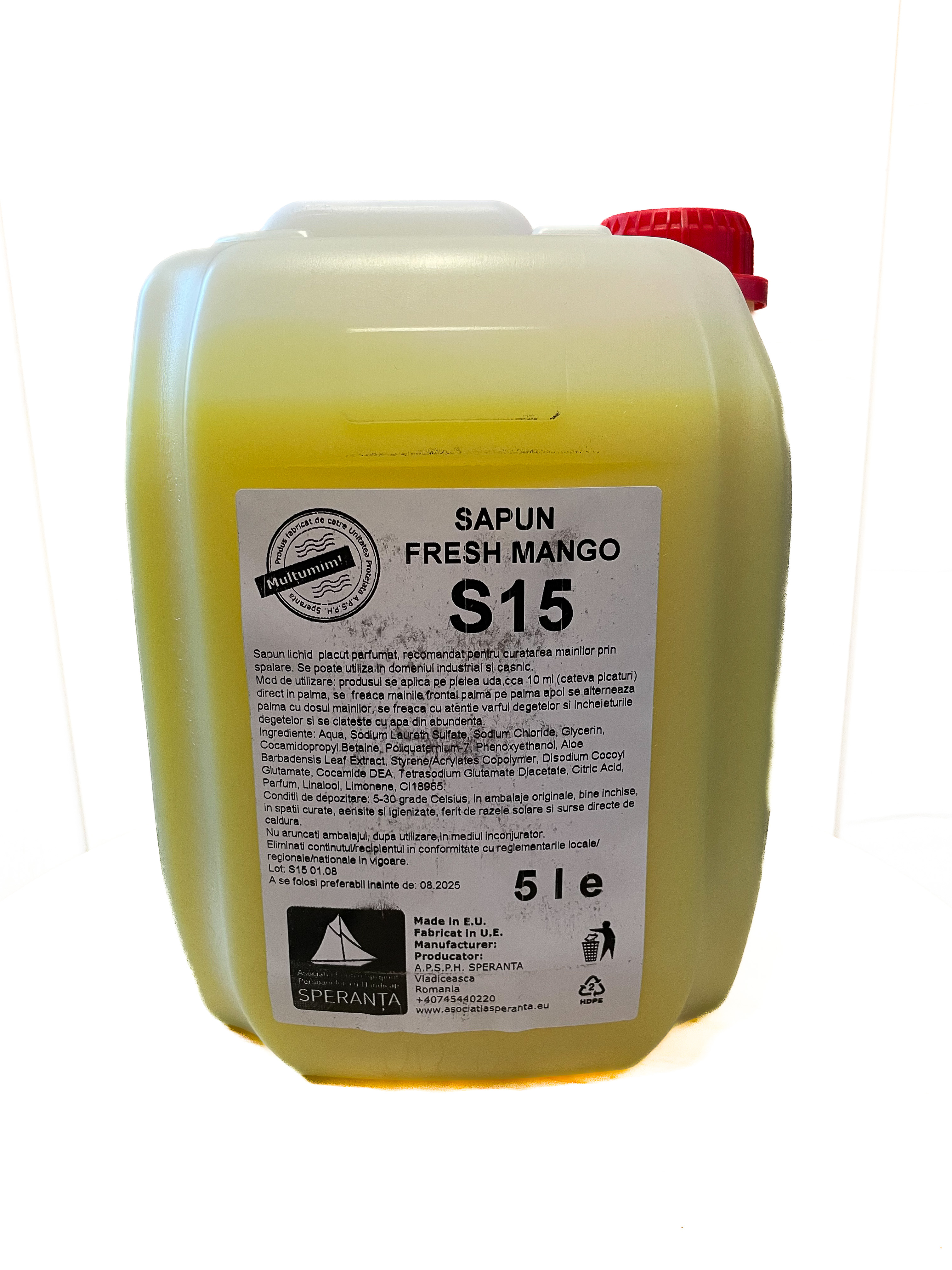 Sapun lichid S15 Fresh Mango 5000ml [5 LITRI]