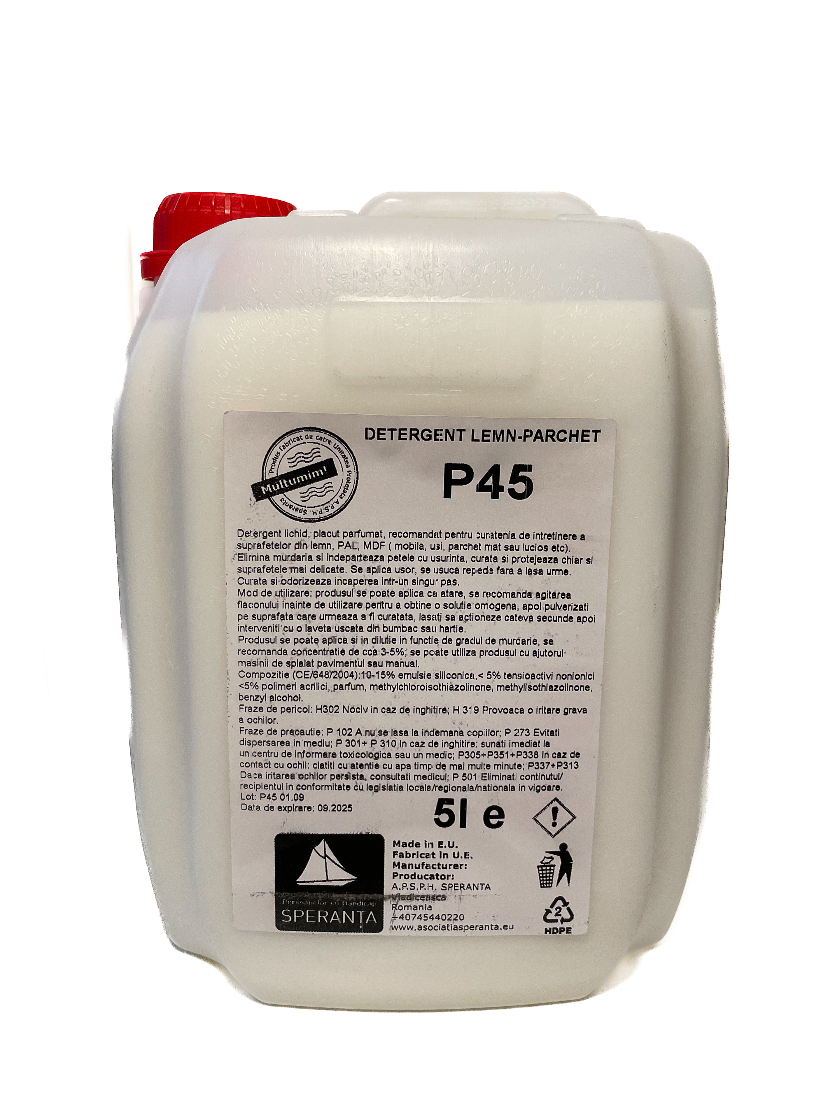 Detergent profesional pardoseala P45 Expert Lemn-Parchet 5000ml [5 LITRI]
