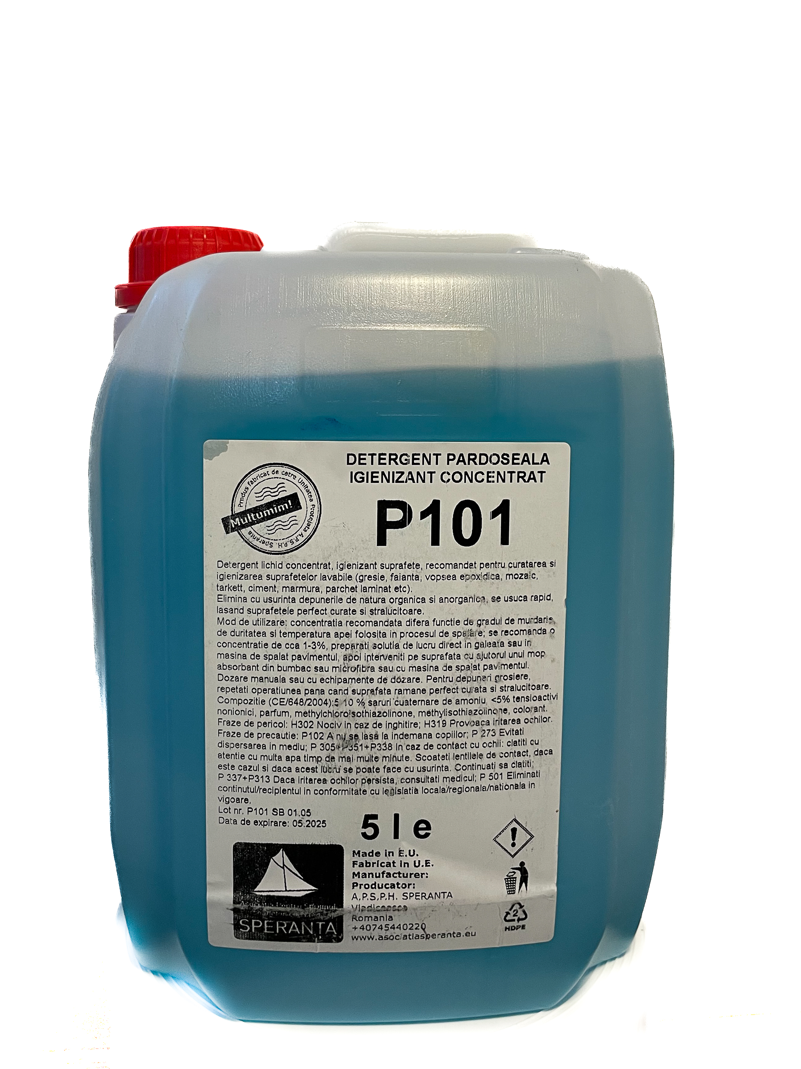 Detergent pardoseala igienizant Super Concentrat P101 Blue Sea 5000ml [5 LITRI]