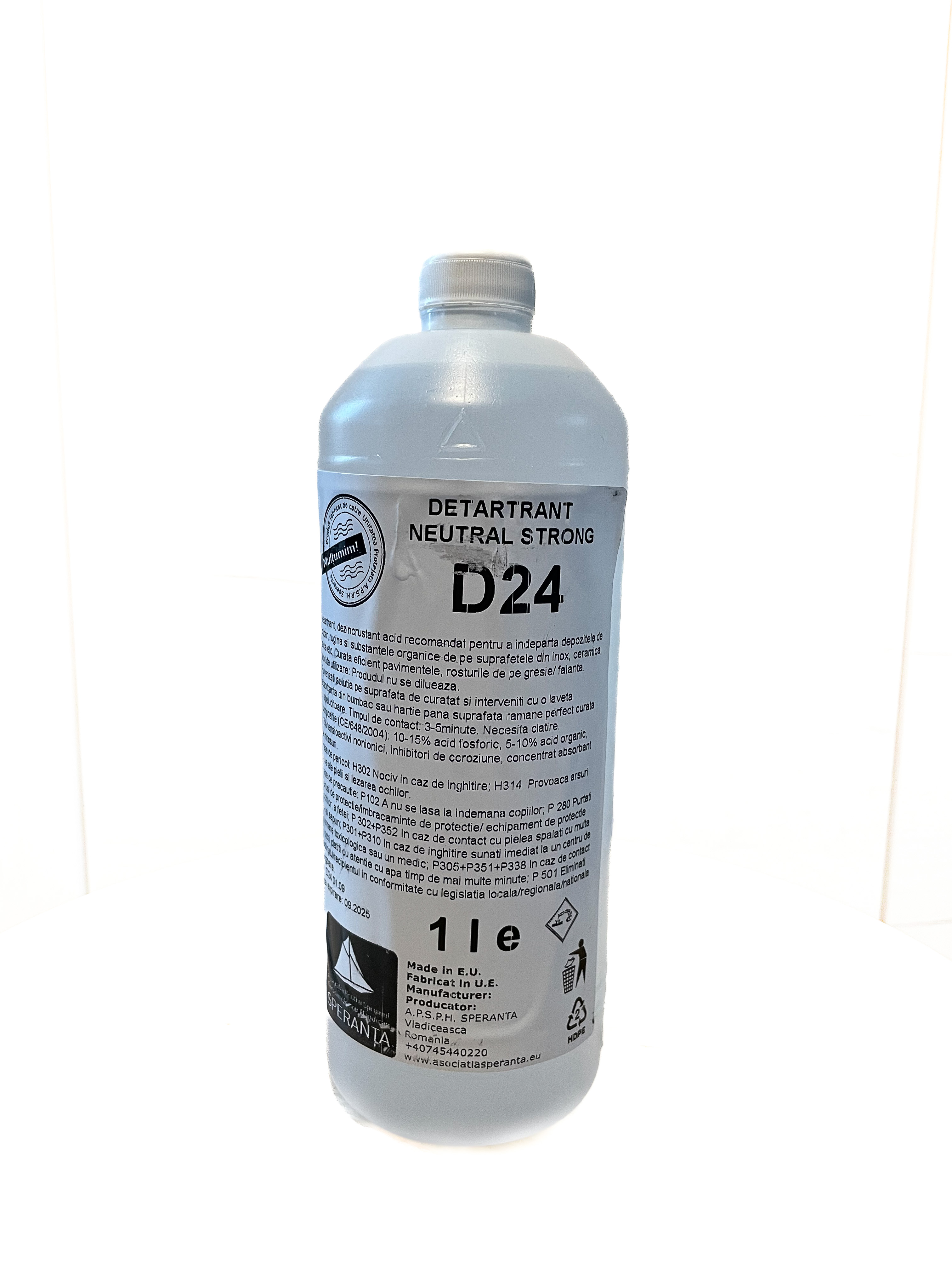 Detartrant profesional inodor si incolor D24 Neutral Strong 1000ml [1 LITRU]