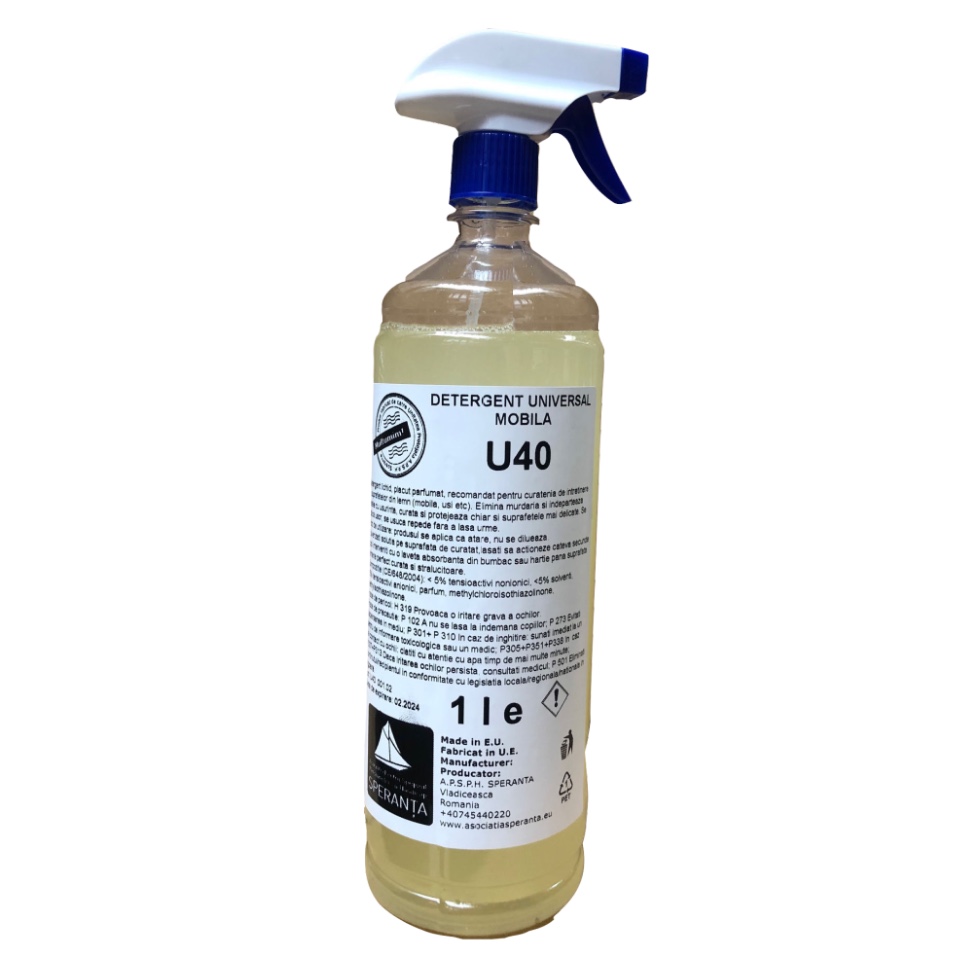 Solutie curatare mobilier Essential U40 cu pulverizator 1000ml