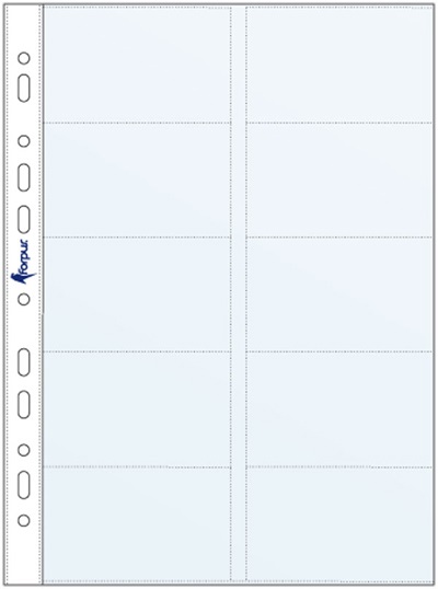 FOLIE PROTECTIE PENTRU CARTI DE VIZITA A4 10BUC/SET STANDARD 10 BUZUNARE